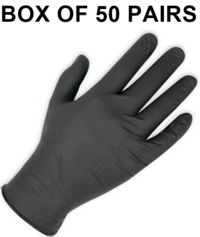 picture of DG-Black Nitrile Food Safe Disposable Gloves - Box of 50 Pairs - UC-DG-BLACK - (DISC-R)