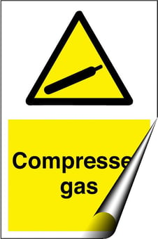 Picture of Compressed Gas Sign - 200 x 300Hmm - Self Adhesive Vinyl - [AS-WA152-SAV]