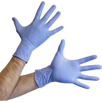 Picture of Chemsplash Multi-Task Nitrile Powder Free Disposable Gloves - Blue - Box of 50 Pairs - BG-4010-BLUE