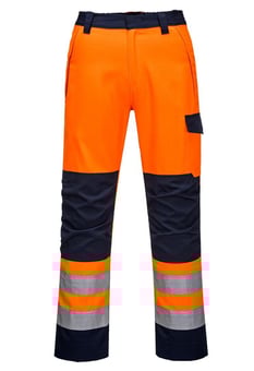 Picture of Portwest - Orange/Navy Modaflame RIS Trouser - [PW-MV36ONR]