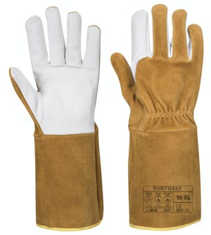 Picture of Portwest A521 TIG Ultra Welding Brown Gauntlet - Pair - [PW-A521BRR]