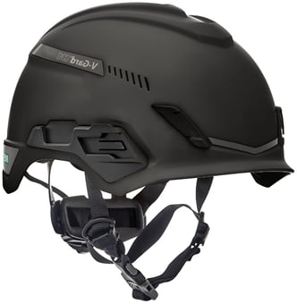 picture of MSA V-Gard H1 Trivent - Black Helmet With Fas-Trac III - Vented - [MS-10194790] - (NICE)