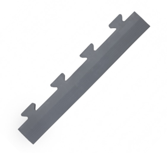 Picture of BiGDUG Essentials Interlocking Floor Tile Ramped Edge - 12h x 470w x 60d mm - Male - Grey - [BDU-TRENGRM] - (LP)