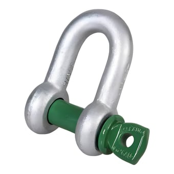 Picture of Green Pin Standard Dee Shackle with Safety Nut and Bolt Pin - 3.25t W.L.L - EN 13889 - [GT-GPSAD3.25]