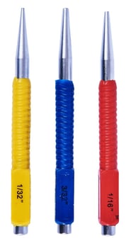 picture of Amtech 3 Piece Colour Coded Nail Punch Set - [DK-H0815]
