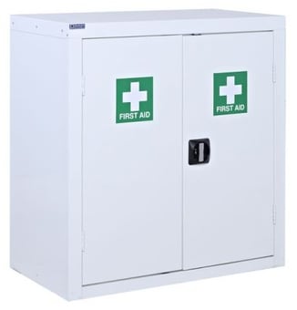 picture of QMP First Aid Cupboard - 1 Shelf - 900H x 900W x 460D mm - [QM-CF909046ZWXX] - (LP)