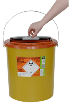 Picture of SHARPSGUARD Eco Orange Lid 22 Xa Sharps Bin - NHS Code FSL058 - [DH-DD439OL]