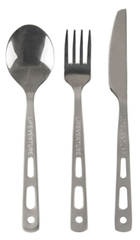 picture of Lifeventure Stainless Steel Camping Cutlery Set - [LMQ-9670]