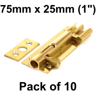 picture of PB Wide Necked Barrel Bolt - 75mm x 25mm (1") - Pack of 10 - [CI-DB14L]