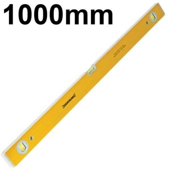 picture of Silverline - Heavy Duty Spirit Level - 1000mm - 3 Vials - 1.1mm Thick Aluminium - [SI-SL19]