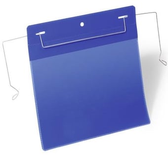 Picture of Pocket with Wire Hanger A5 Landscape - Dark Blue - Pack of 50 - [DL-175207]