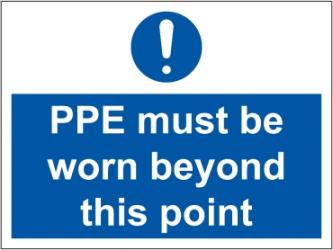 picture of PPE Beyond Point Sign - 600 x 400Hmm - Rigid Plastic - [AS-MA326-RP]