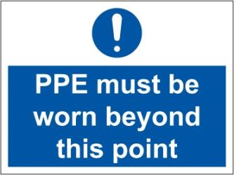 Picture of PPE Beyond Point Sign - 600 x 400Hmm - Rigid Plastic - [AS-MA326-RP]