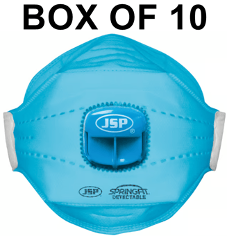 picture of JSP Springfit FFP3 Detectable With Typhoon Valve Mask - Box of 10 - [JS-BGA182-305-000]