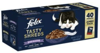 picture of Felix Tasty Shreds Mixed Selection in Gravy Wet Cat Food 40 Pack 80g - [BSP-736404]