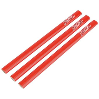 picture of Pack of 3 Three Carpenters Medium Lead Pencils - 174mm Long - [DO-34180]