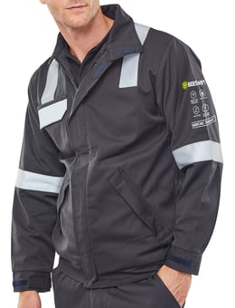 picture of Beeswift Arc Compliant Woven Jacket - Navy Blue - BE-CARC920N - (DISC-R)