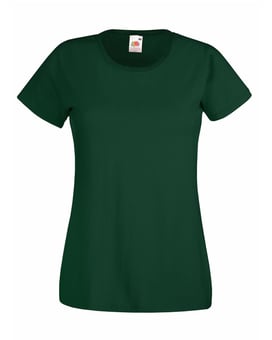 picture of Fruit Of The Loom Lady-Fit Bottle Green Valueweight T-Shirt - BT-61372-BGRN