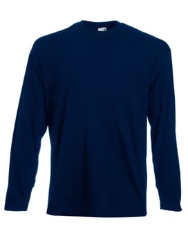 picture of Fruit Of The Loom Long Sleeve Valueweight T-Shirt - Deep Navy Blue - BT-61038-DEEPNAVY