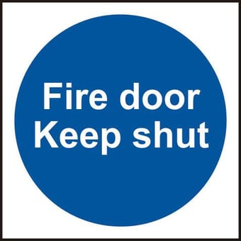 Picture of Spectrum Fire door Keep shut(Multipack of 10 - PVC 100 x 100mm - SCXO-CI-0151P10
