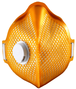 Picture of Alpha Solway ORANGE A-3V FFP3 NR Fold Flat Valved Masks Pack of 20 - [AL-A-3V]