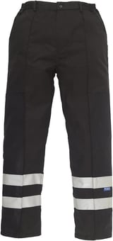 Picture of Yoko Reflective Polycotton Ballistic Trousers Long Leg Black - YO-BS015T-L-BLK