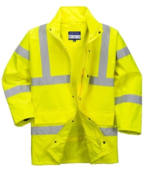 picture of Portwest - RT60 Yellow Hi Vis Breathable Jacket - PW-RT60YER