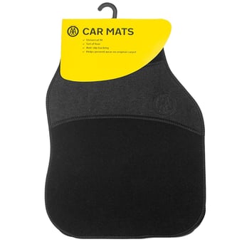 picture of AA Grey with Heel-pad and Embroidered Logo Car Mats - Set of Four - [SAX-AA9911]