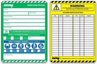 picture of Scafftag Entrytag Standard Confined Space Insert - Single - [SC-ETSI]