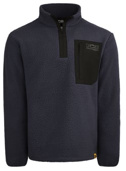 picture of JCB Workwear Unisex Borg Fleece - Navy Blue - BE-JCB013N