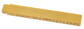 picture of Boddingtons Electrical Plastic 1m Folding Jointed Ruler - [BD-525002] (DISC-R)