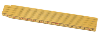 Picture of Boddingtons Electrical Plastic 1m Folding Jointed Ruler - [BD-525002]
