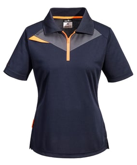 picture of Portwest DX409 - DX4 Women's Polo Shirt S/S - Dark Navy - PW-DX409DNR