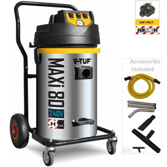 picture of MAXi - H-Class Industrial Dust Extraction Vacuum Cleaner - 240V - 80L - 3500w - [VT-MAXI-H-240-80L] - (LP)