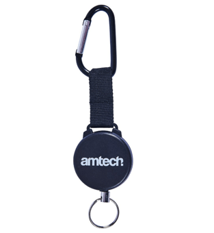 picture of Amtech Recoil Keyring With Carabiner - [DK-S6365]