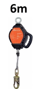 picture of Arestra - Retractable Block Polymer Casing with Wire Rope & Snaphook - 6 Meter - [XE-ARR-RFA06-3]