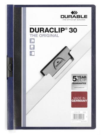 picture of Durable Duraclip 30 Clip Folder - A4 - Midnight Blue - Pack of 25 - [DL-220028]