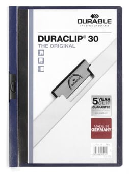 Picture of Durable Duraclip 30 Clip Folder - A4 - Midnight Blue - Pack of 25 - [DL-220028]