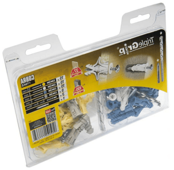 picture of Cobra Yellow White Blue & Grey Triple Grip - 50 Multi Pack - [MX-176KE] - (DISC-R)