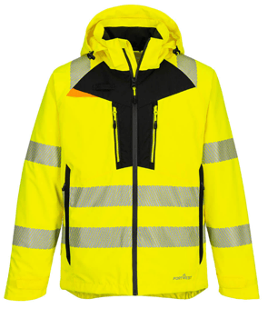 picture of Portwest DX462 - DX4 Hi-Vis Rain Jacket Yellow - PW-DX462YER
