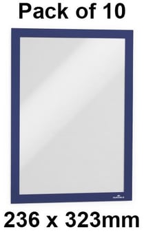 picture of Durable Self-adhesive Infoframe Duraframe Blue A4 - 236 x 323mm - Pack of 10 - [DL-488207] - (LP)