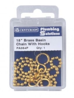 Picture of 18" Brass Basin Chain With Hooks - 5 Packs -  CTRN-CI-PA354P