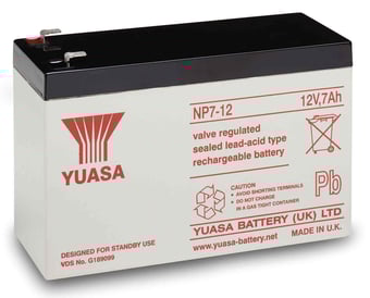 picture of Yuasa NP7-12 20HR Valve Regulated Lead-Acid Battery - 12V 7AH - [BRH-SLAYUANP7-12]