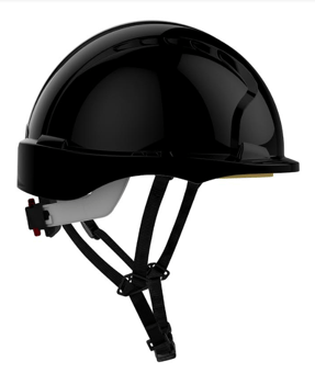 picture of JSP EVO3 Linesman Safety Helmet Micro Peak Wheel Ratchet Black - [JS-AJG240-001-100]