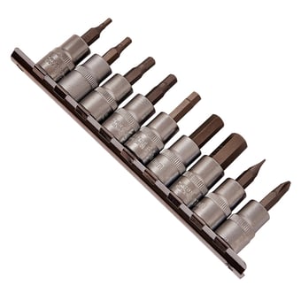 picture of Amtech 10mm Drive Hex Bit Socket Set - 10 Piece - [DK-I8150]
