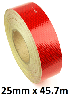 picture of Heskins Glass Bead DOT Tape Red - 25mm x 45.7m - [HE-H6602R-25]