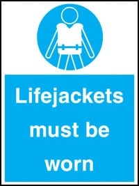 picture of Lifejackets Sign - 300 x 400mm - 1mm Rigid Plastic - [AS-WH16]