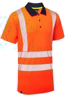 picture of Supertouch Essentials Hi-Vis Eco CoolMax Polo - Orange - ST-SHV-30481