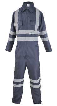 picture of Antistatic Flame Resistant Coverall in Navy Blue - BI-94 - (DISC-W)