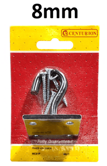 picture of Black Hook On Plate - 8mm - Single - [CI-MC81P]